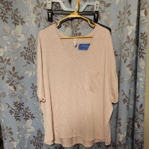 Elegant Mauve V-Neck Blouse